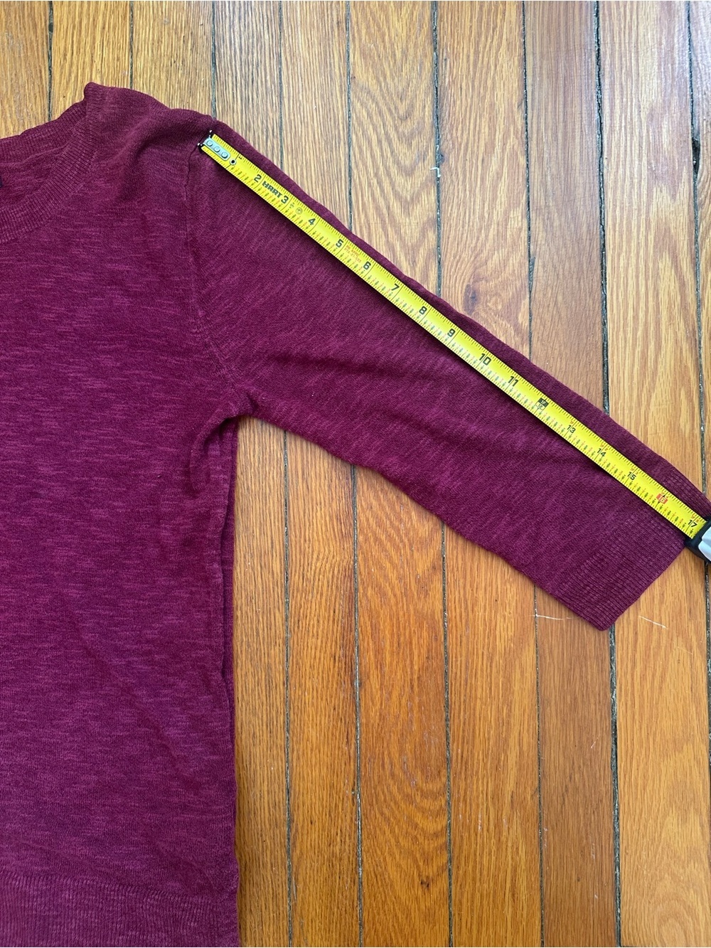 GAP Women’s Crewneck Knit Top in Burgundy Size Medium 1028 - Picture 6 of 9